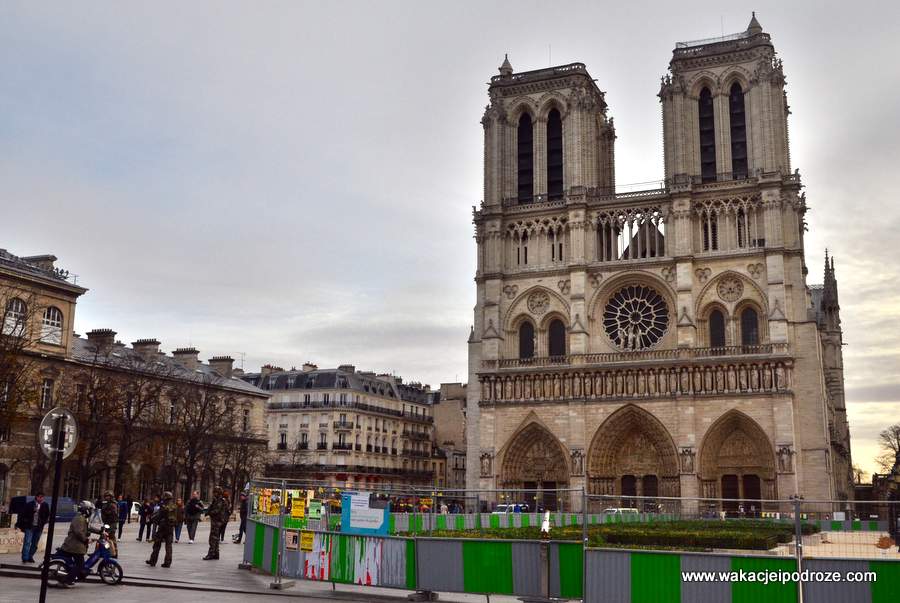 Paryż po zamachach - katedra Notre Dame